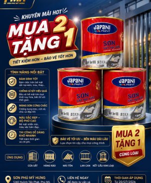 SƠN SẮT MẠ KẼM JAPANI PLATINUM