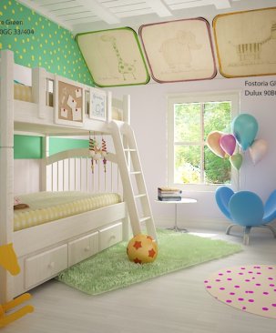 Bộ Sưu Tập Mẫu Thiết Kế Phối Màu Nội Thất - Phòng Trẻ Em Của Dulux 