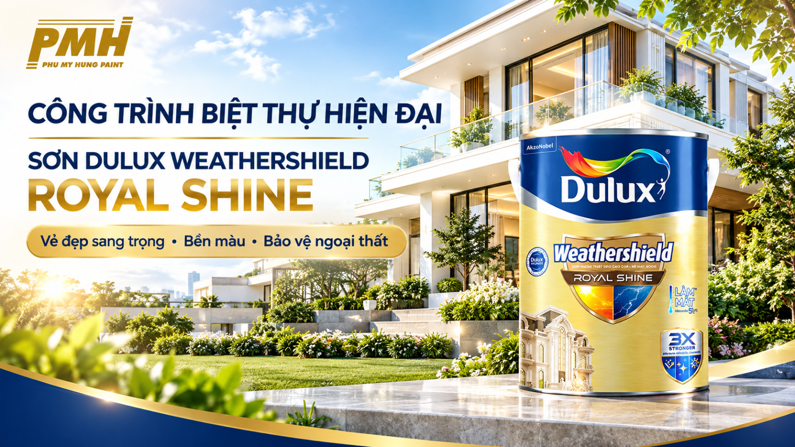 Thi công Sơn Dulux Weathershield Royal Shine Công trình thực tế ứng dụng Sơn Dulux Weathershield Royal Shine