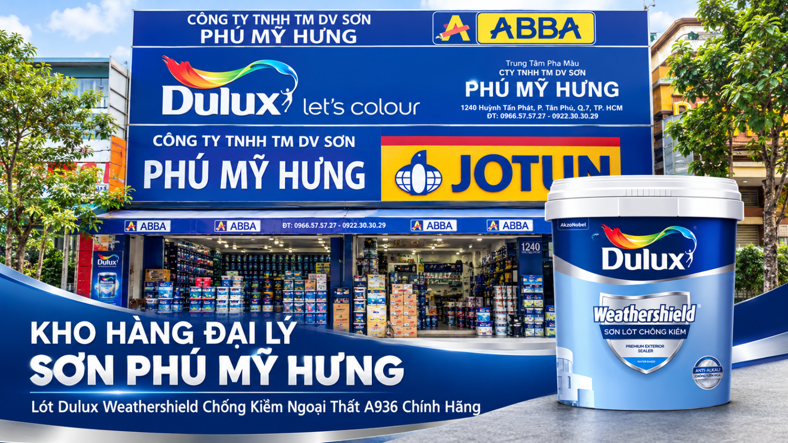 Đại lý phân phối Lót Dulux WeatherShield chống kiềm Ngoại Thất - A936 Phú Mỹ Hưng