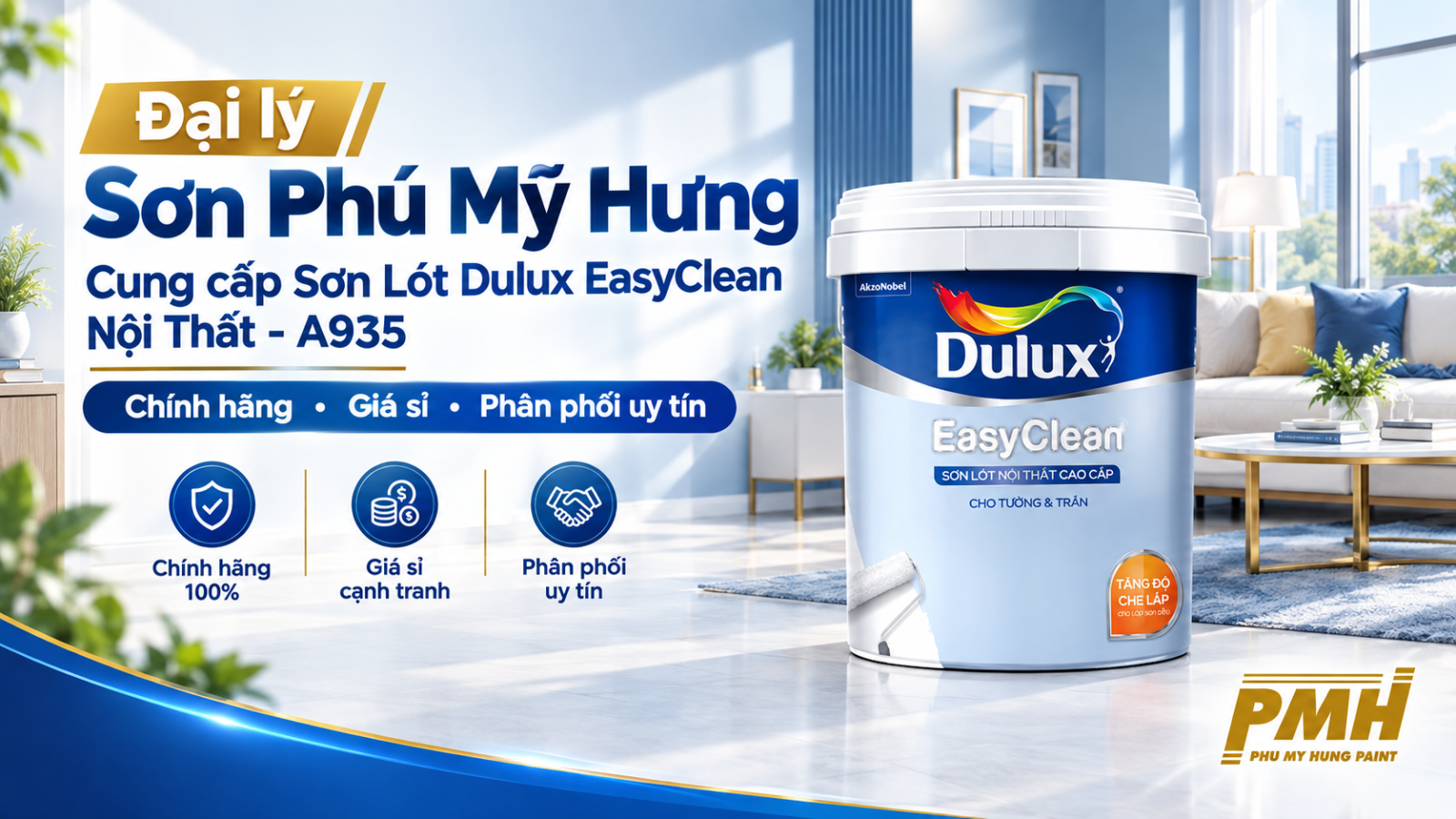 Đại lý phân phối Sơn Lót Dulux EasyClean Nội Thất - A935 giá rẻ TPHCM
