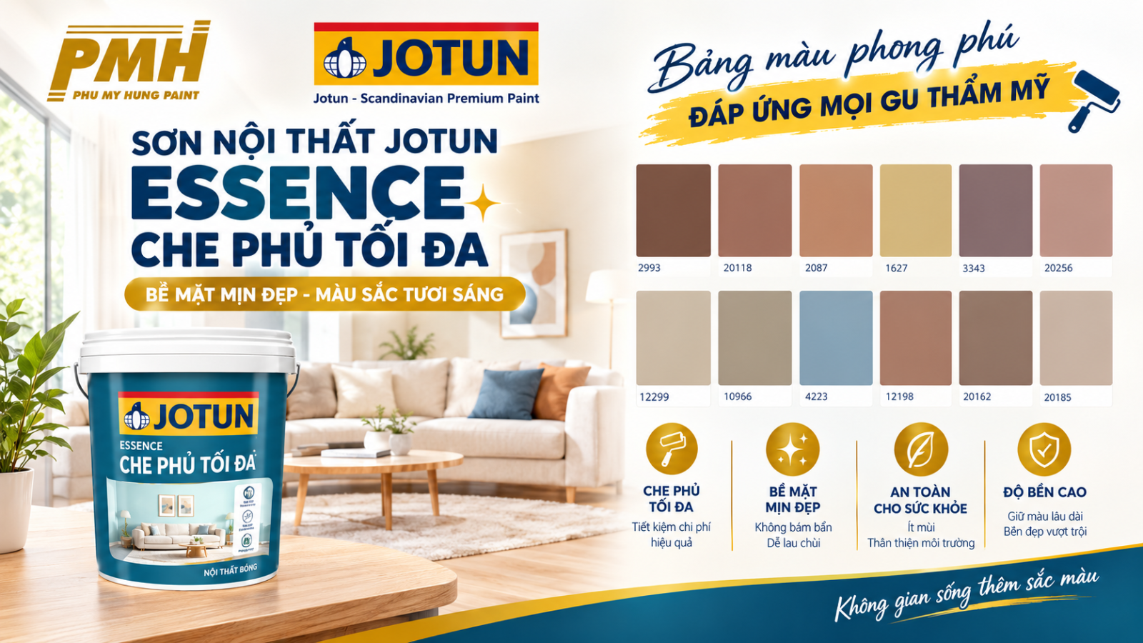 Bảng màu Sơn nội thất Jotun Essence Che Phủ Tối Đa Bảng màu Sơn nội thất Jotun Essence Che Phủ Tối Đa hiện đại