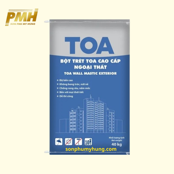 BỘT TRÉT CAO CẤP TOA WALL MASTIC NỘI THẤT