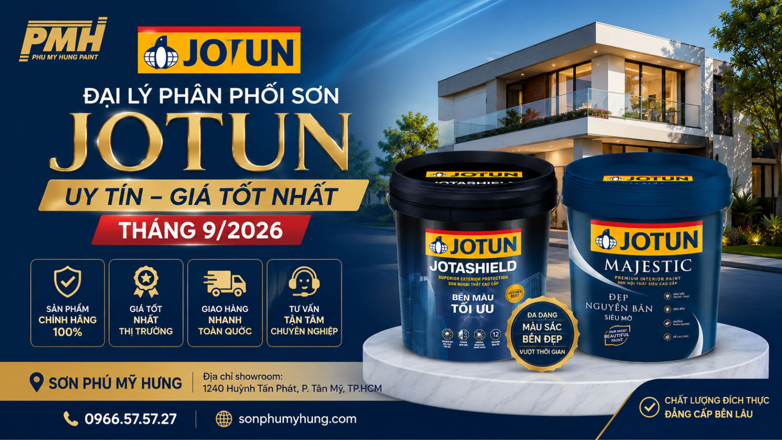 Phân phối sơn Jotun uy tín giá tốt nhất tháng 9 2026 gần đây