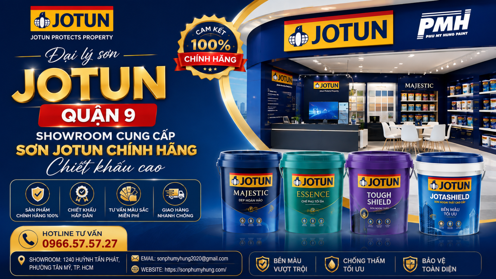 Đại lý sơn Jotun quận 9 chính hãng Sơn Phú Mỹ Hưng