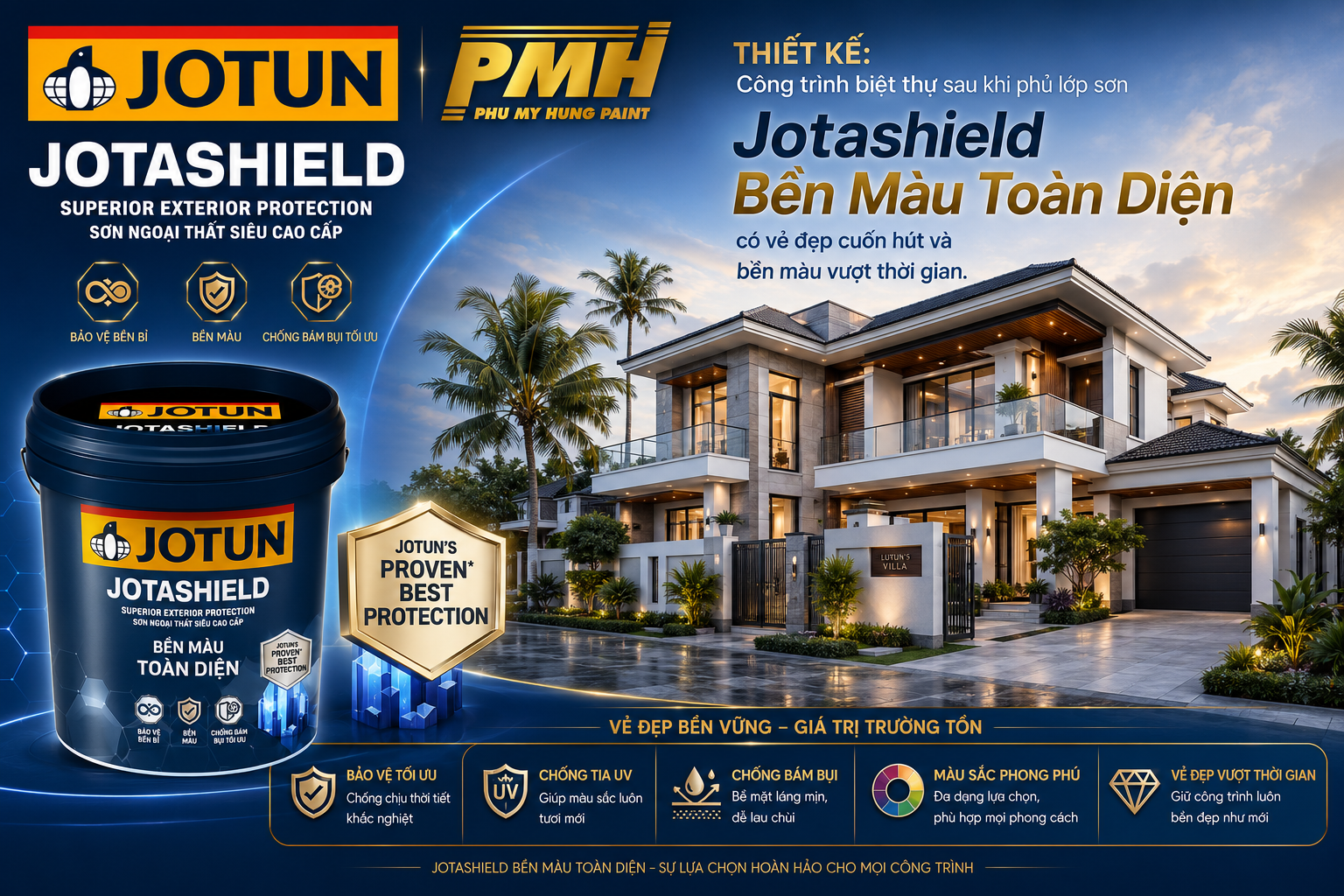 Dự án thực tế phủ sơn Jotashield Bền Màu Toàn Diện