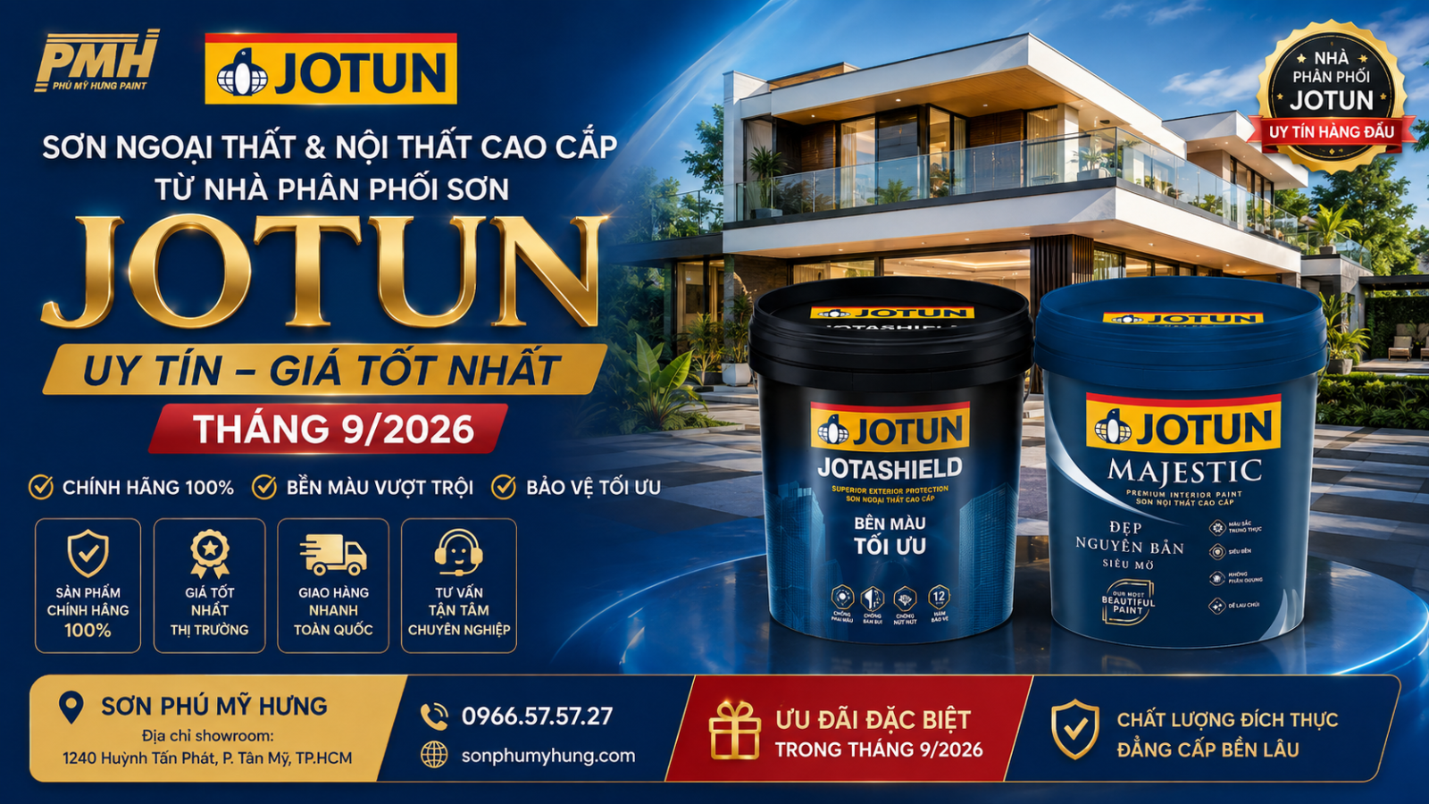 Sản phẩm phân phối sơn Jotun uy tín giá tốt nhất tháng 9 2026 gần đây